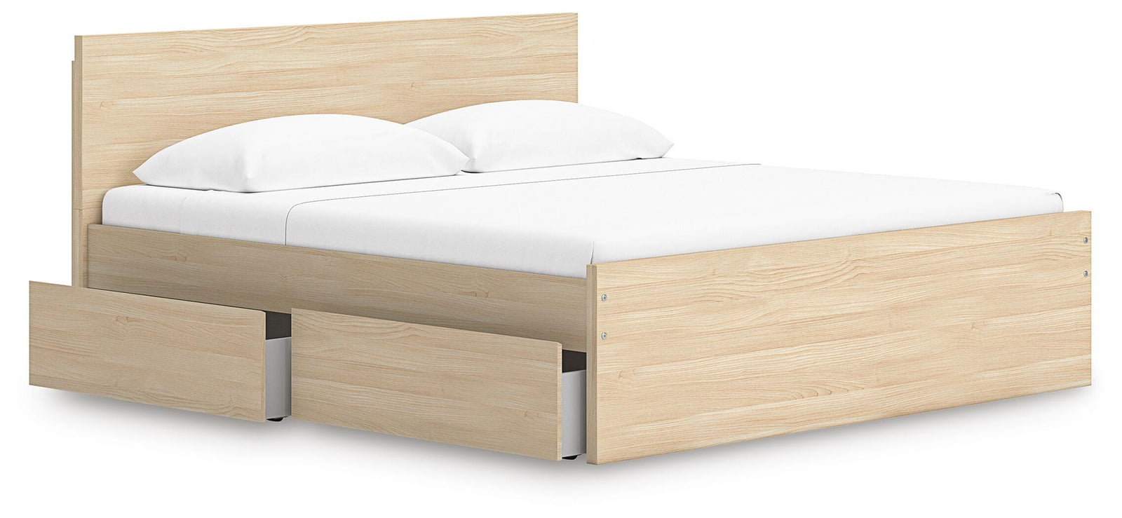 Onita Panel Platform Bed with 1 Side Storage - Natural (EB9632-SI) - Image 2