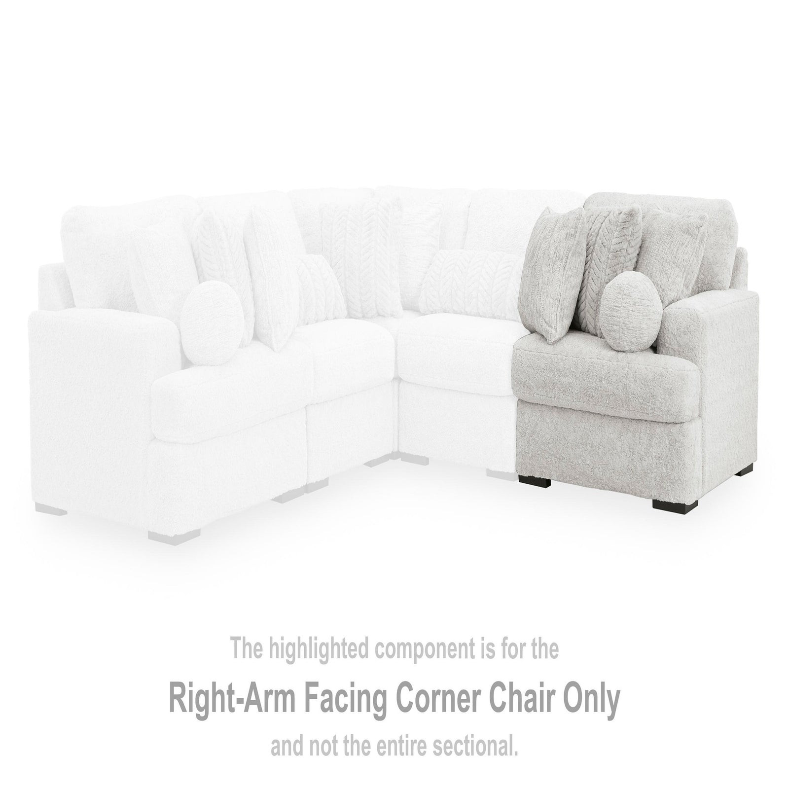 Cuddle Plush Oversized Armless Chaise (PC59106-SI) - Image 24