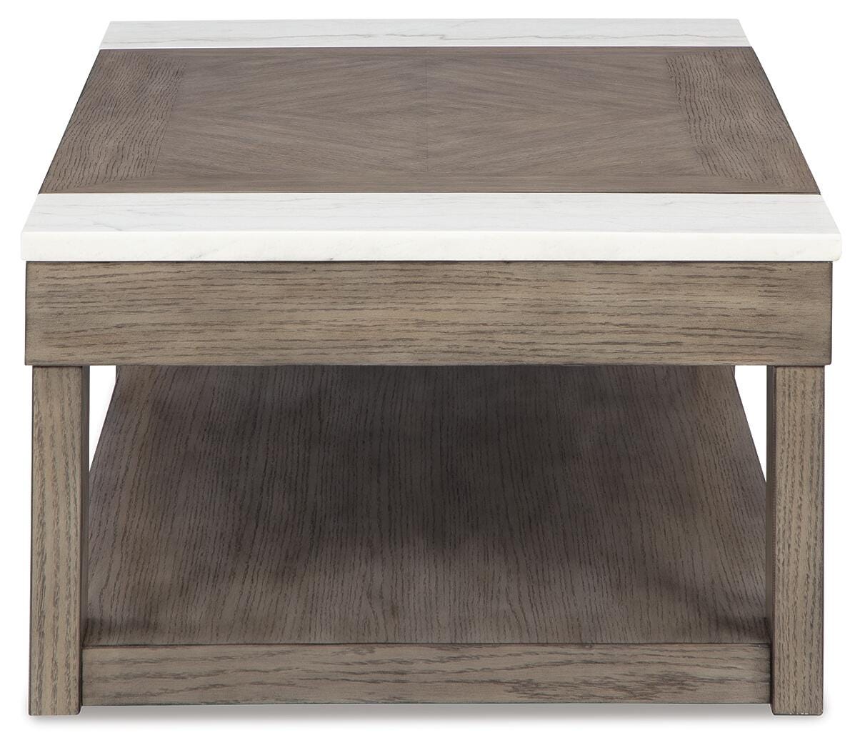 Loyaska Lift-top Coffee Table and 2 End Tables - Grayish Brown/White (T854-SI) - Image 11