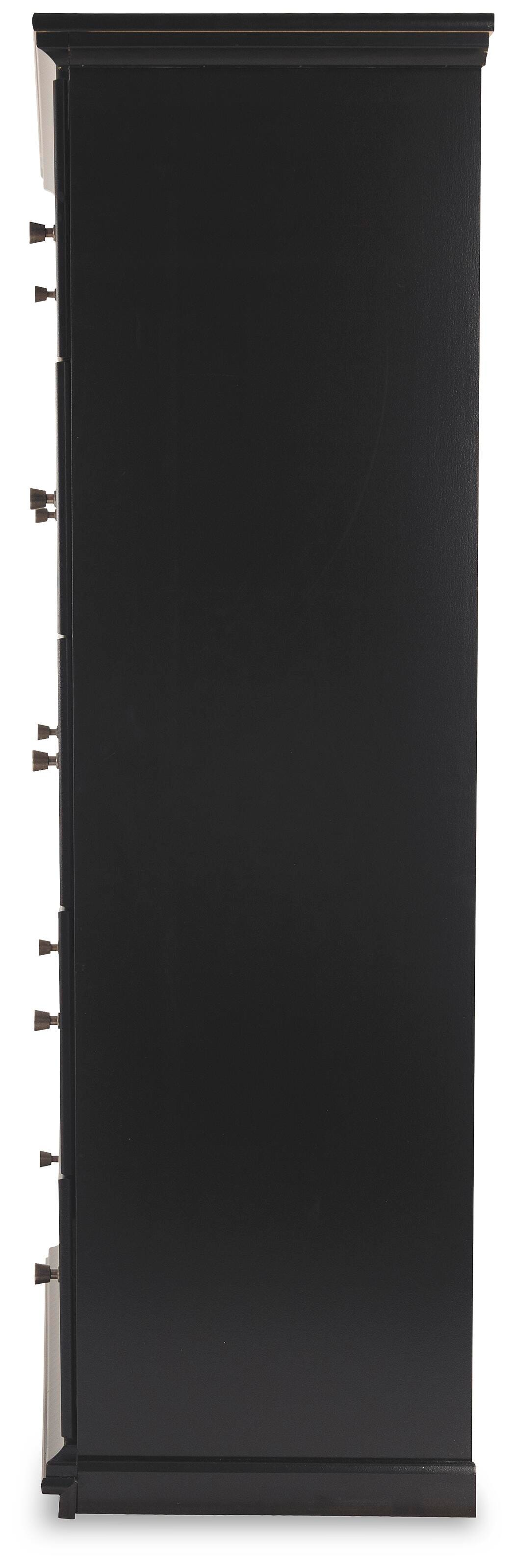 Maribel Panel Bed, Dresser, Mirror, Chest and 2 Nightstands - Black (B138-SI) - Image 12