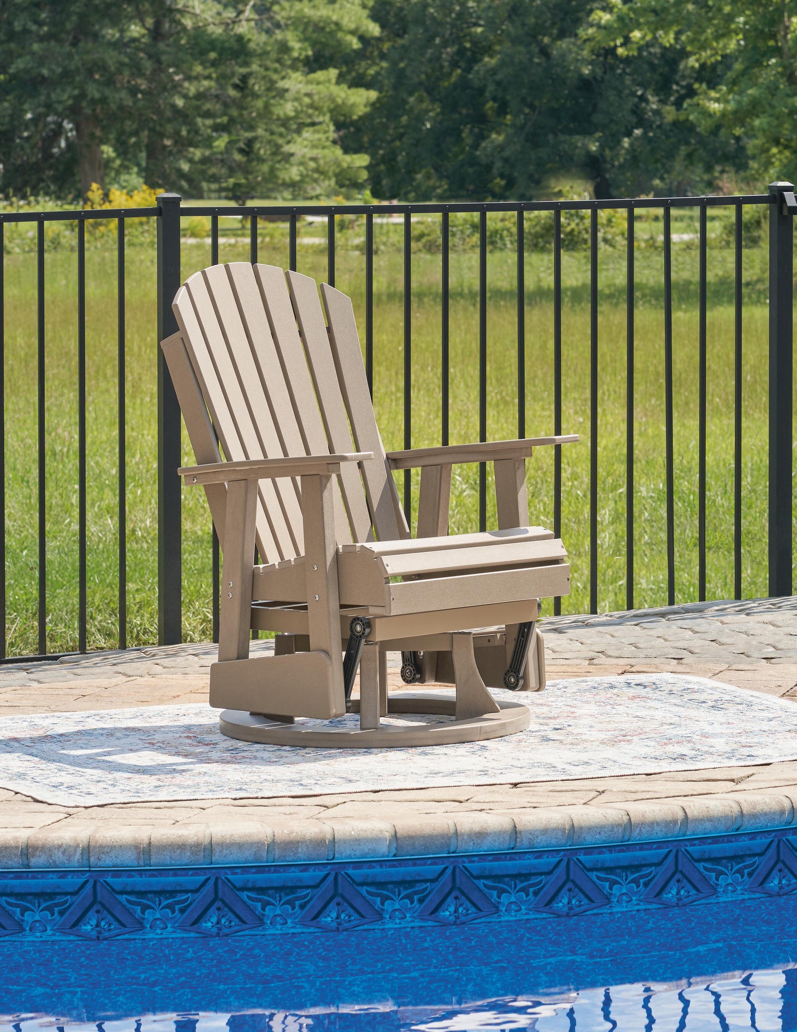 Hyland Wave Outdoor Swivel Glider Chair (P114-SI) - Image 7