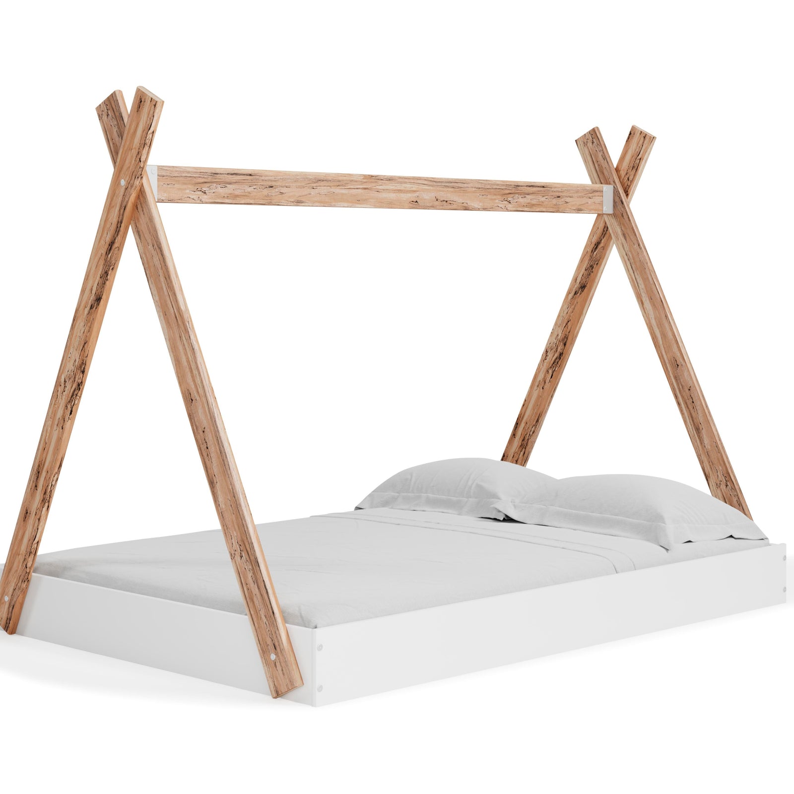 Piperton Tent Complete Bed in Box (Youth) - Two-tone Brown/White (EB1221-SI) - Image 4