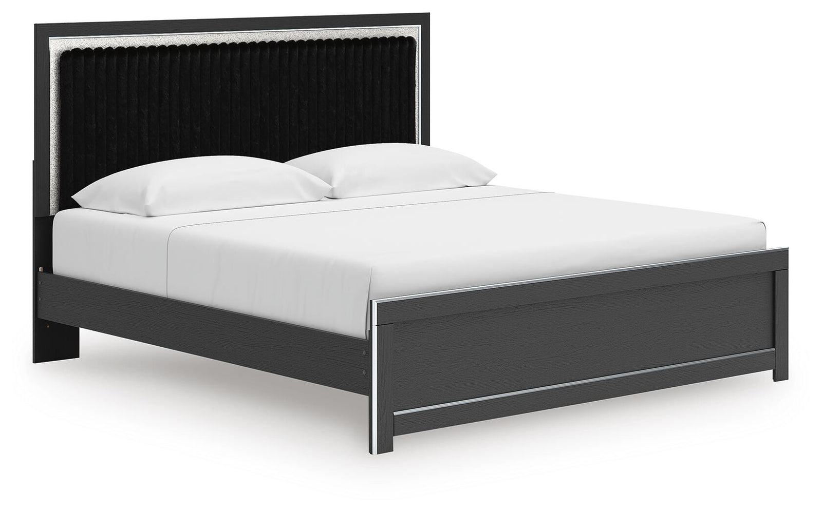 Zuraleus King Upholstered Panel Platform Bed (PCB3380-SI)