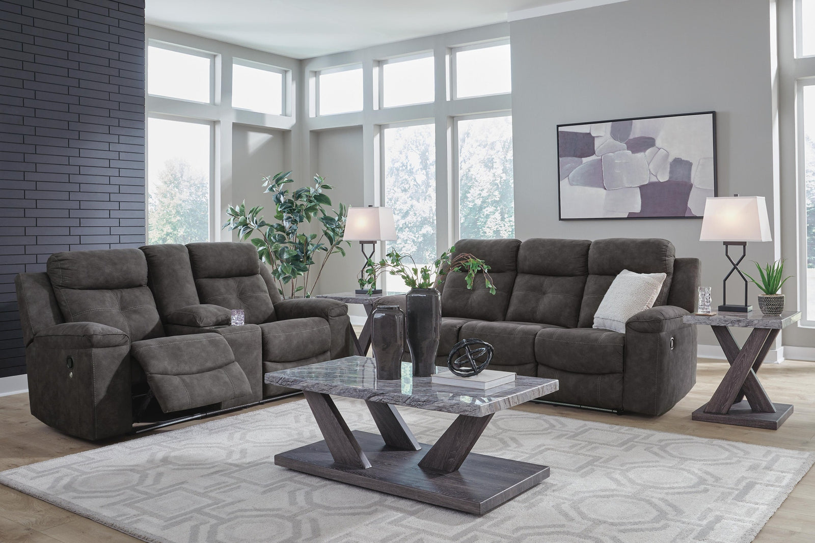 Brysonview Reclining Sofa and Loveseat (63605-SI) - Image 10