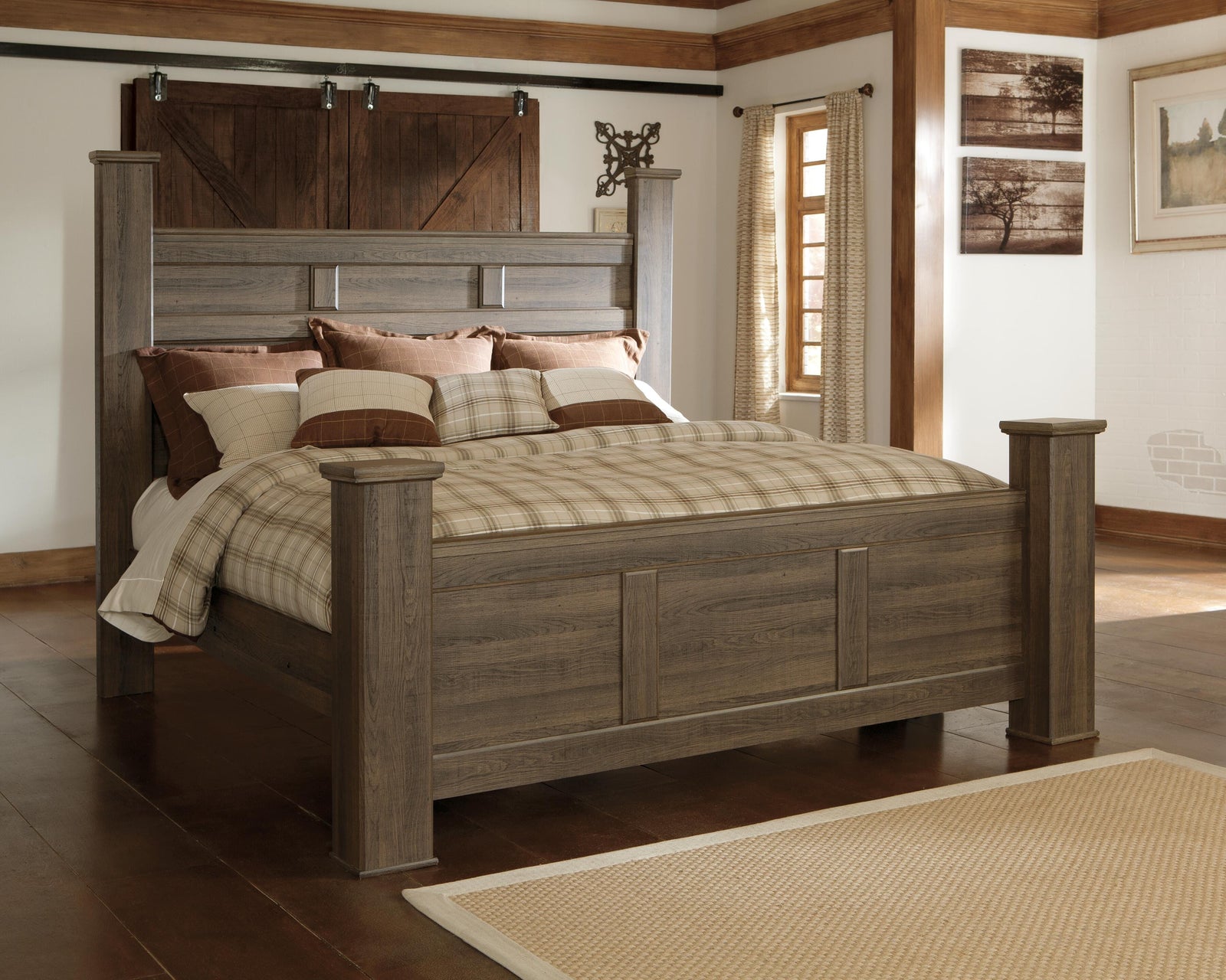 Juararo Poster Bed and 2 Nightstands (B251-SI) - Image 7