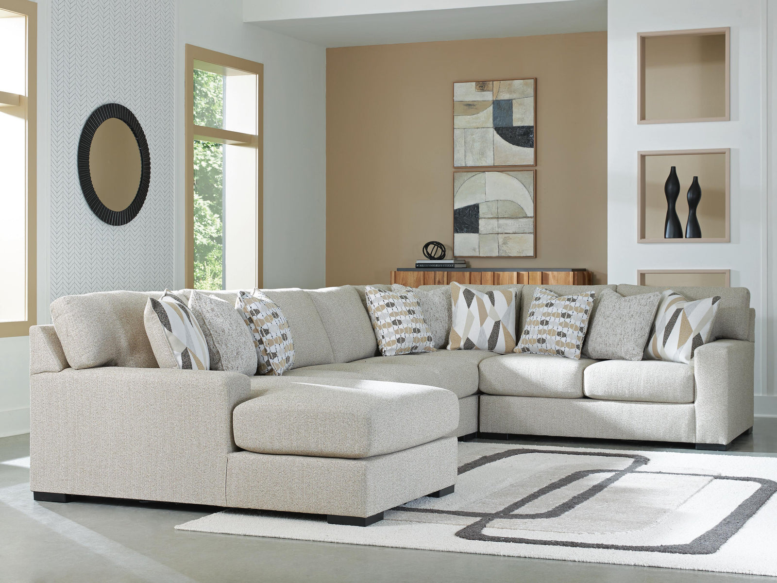 Laurelgrove 5-Piece Sectional with Chaise (75105-SI) - Image 2