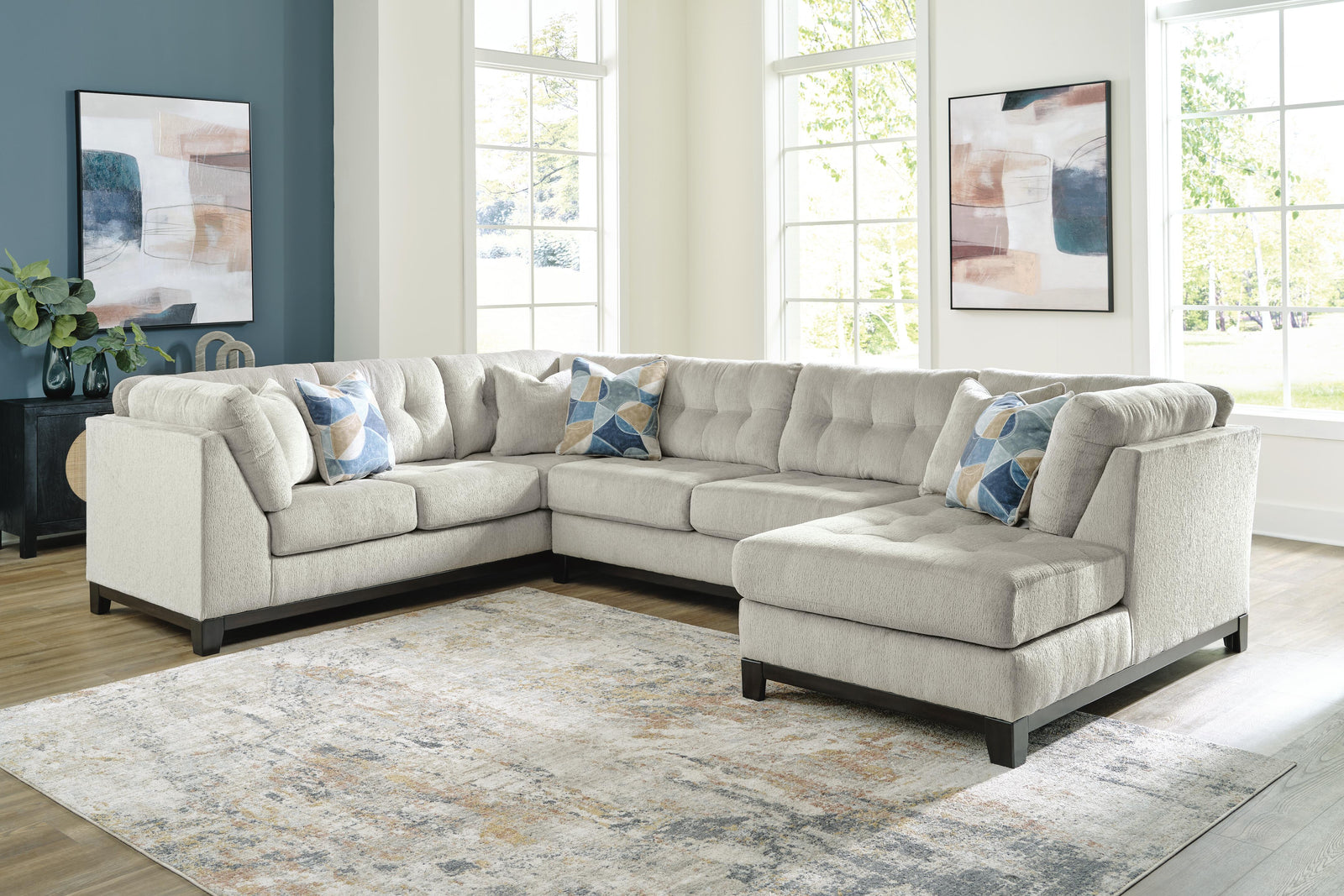 Maxon Place 3-Piece Sectional with Chaise (33004-SI) - Image 3