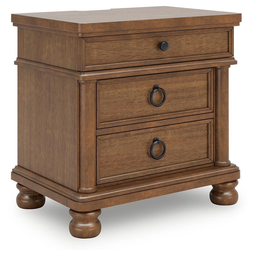 Rowlenstown King Poster Bed, Dresser and 2 Nightstands (PCB824-SI) - Image 14