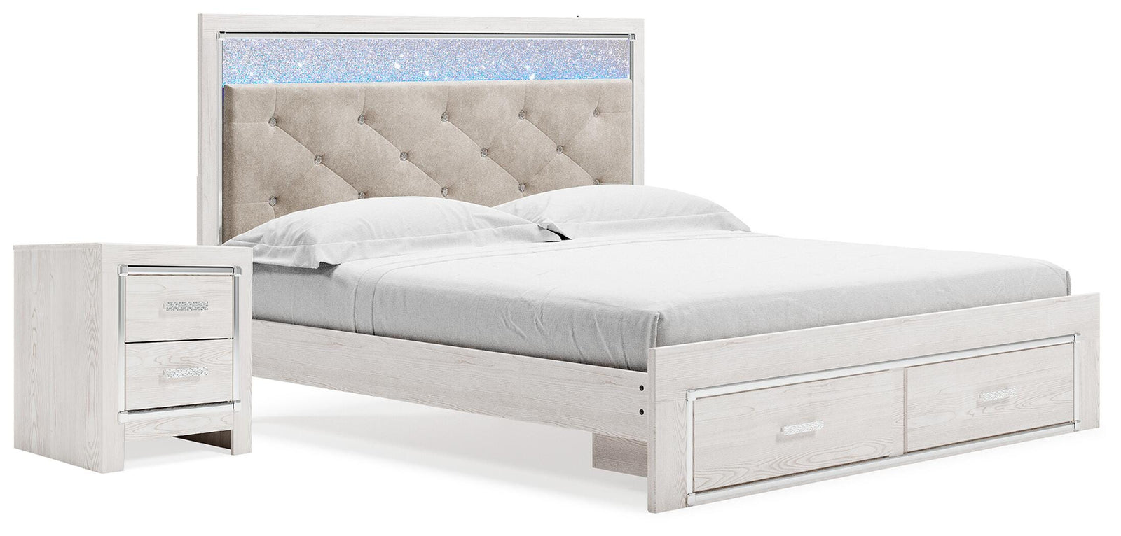 Altyra Storage Panel Bed and Nightstand (B2640-SI)