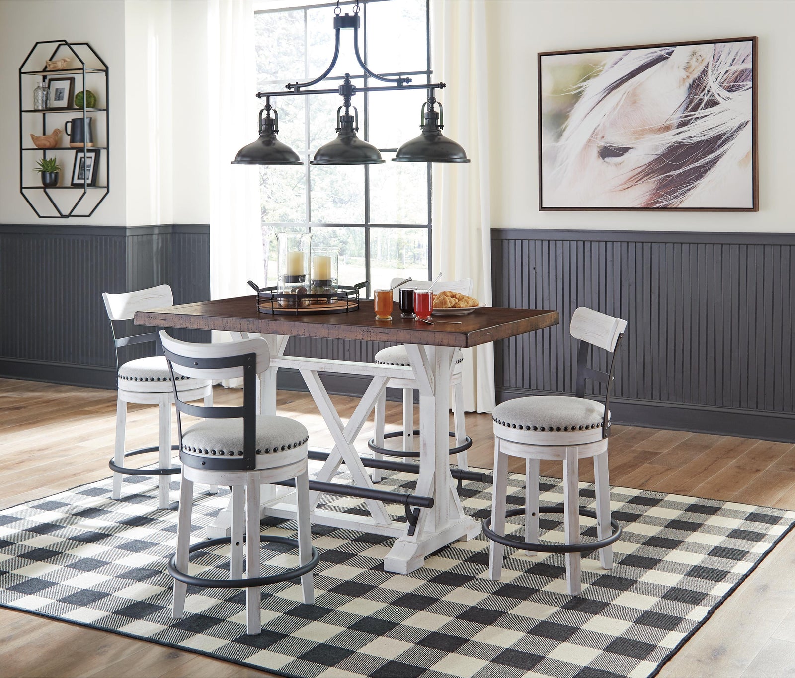 Valebeck Counter Height Dining Table and 4 Barstools (D546-SI) - Image 7
