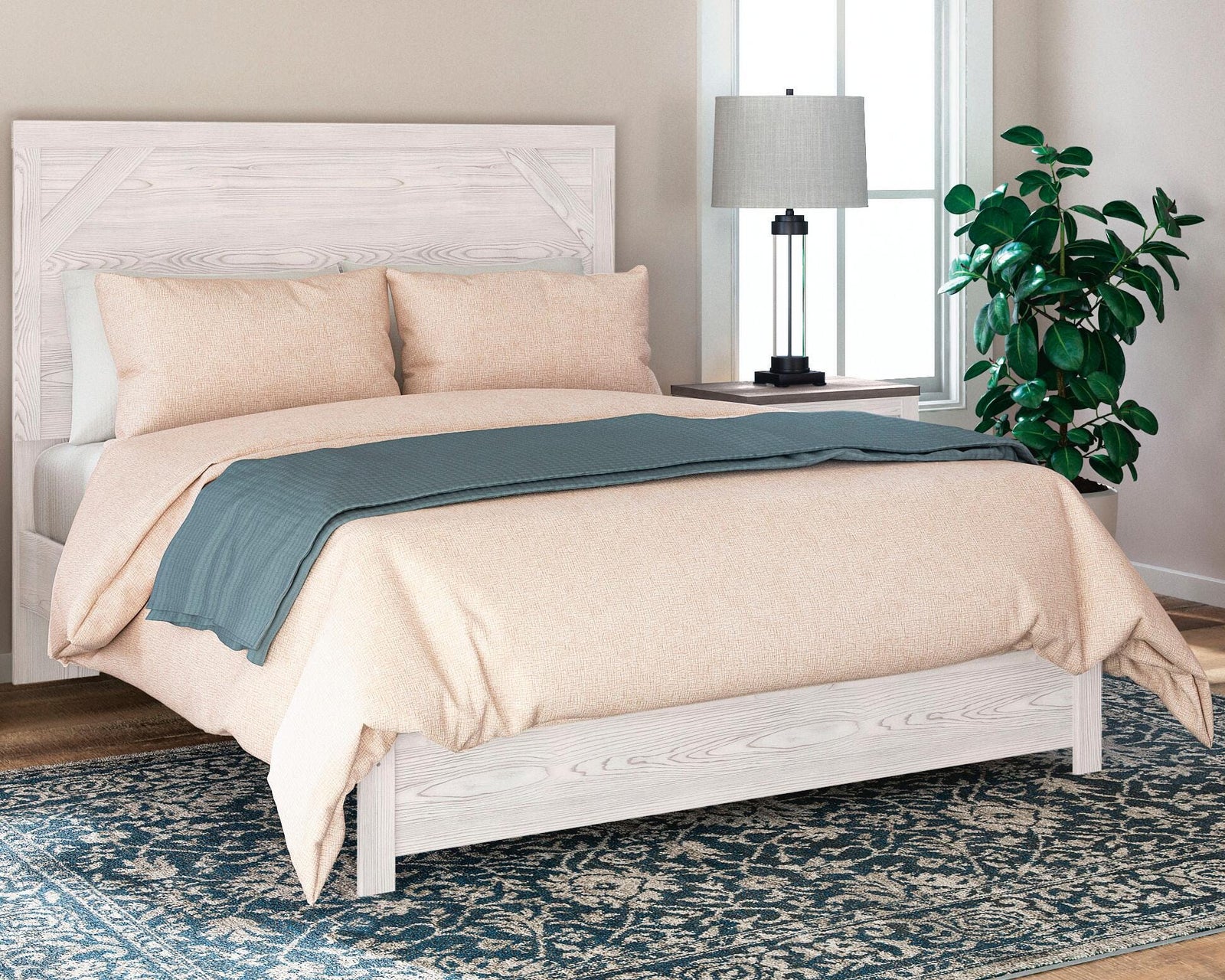 Gerridan Panel Bed - White/Gray (B1190-SI) - Image 2