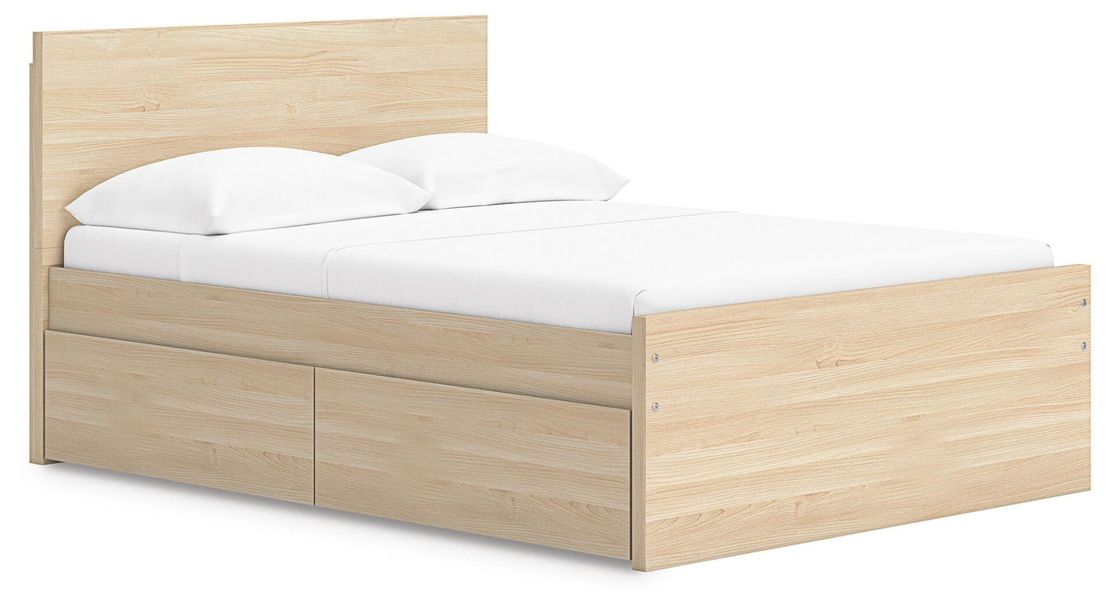 Onita Panel Platform Bed with 1 Side Storage (Youth) - Natural (EB9632-SI)