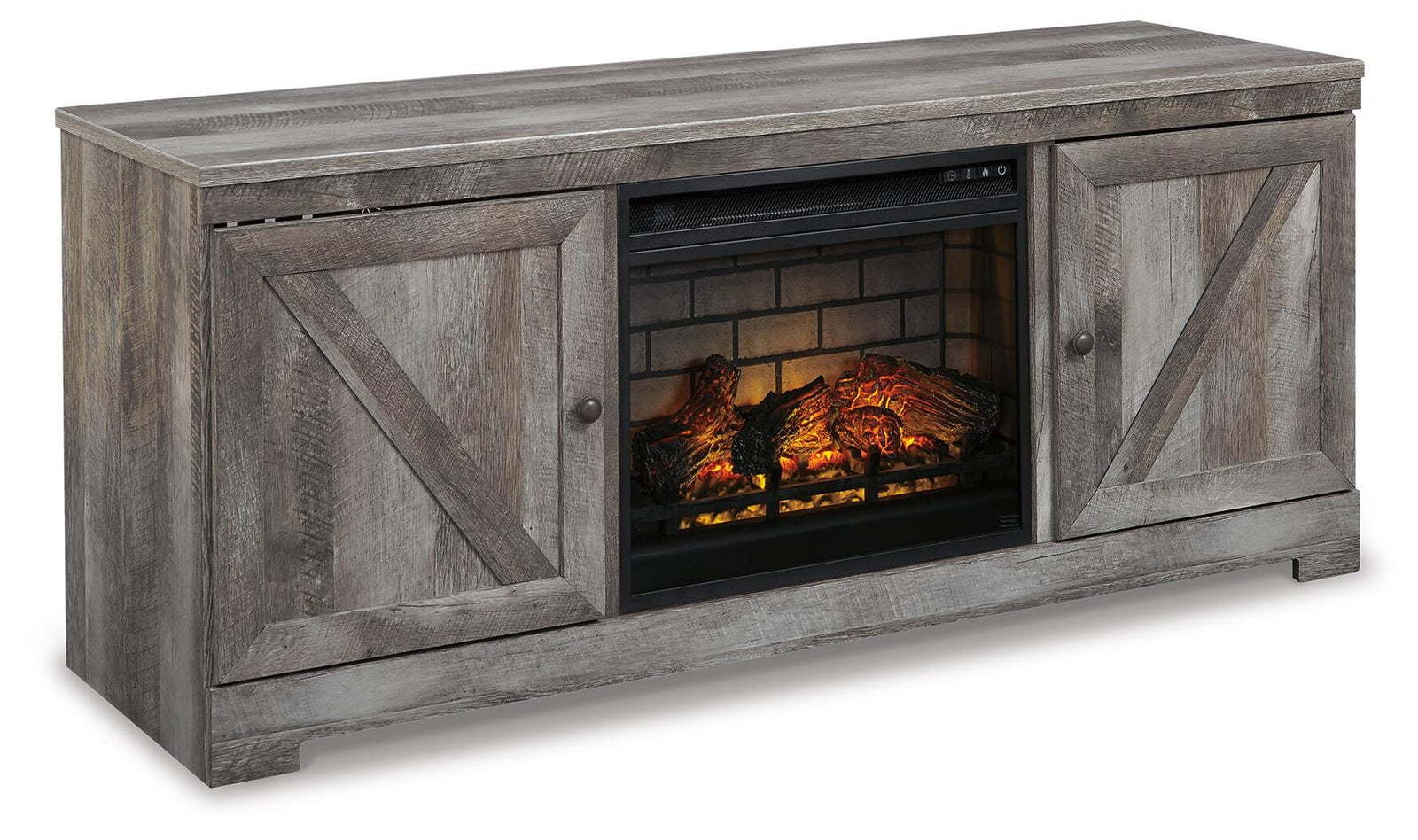 Wynnlow 63 TV Stand with Electric Fireplace (W440-SI)