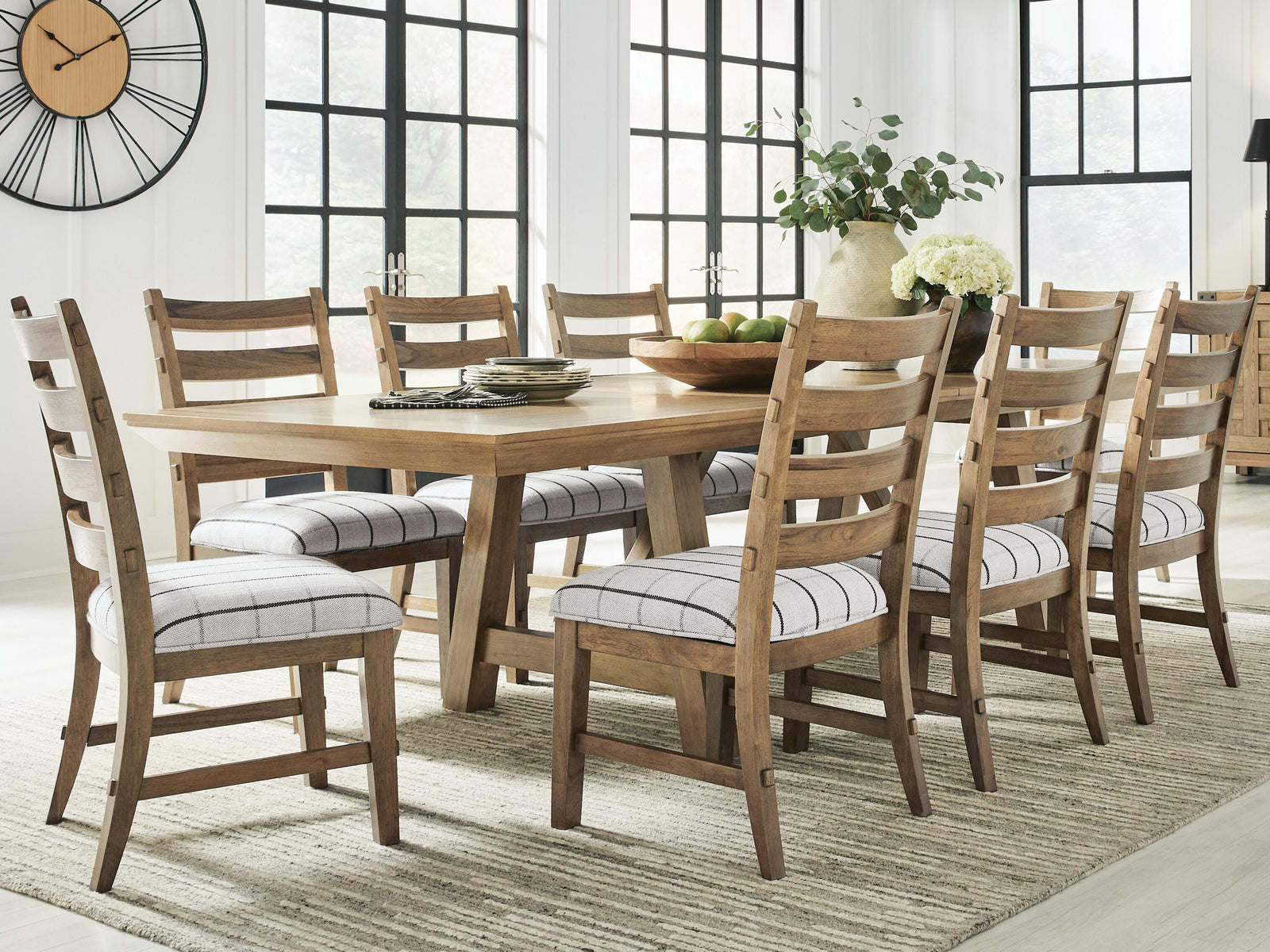 Ridgester Extension Dining Table and 8 Chairs (D858-SI) - Image 2