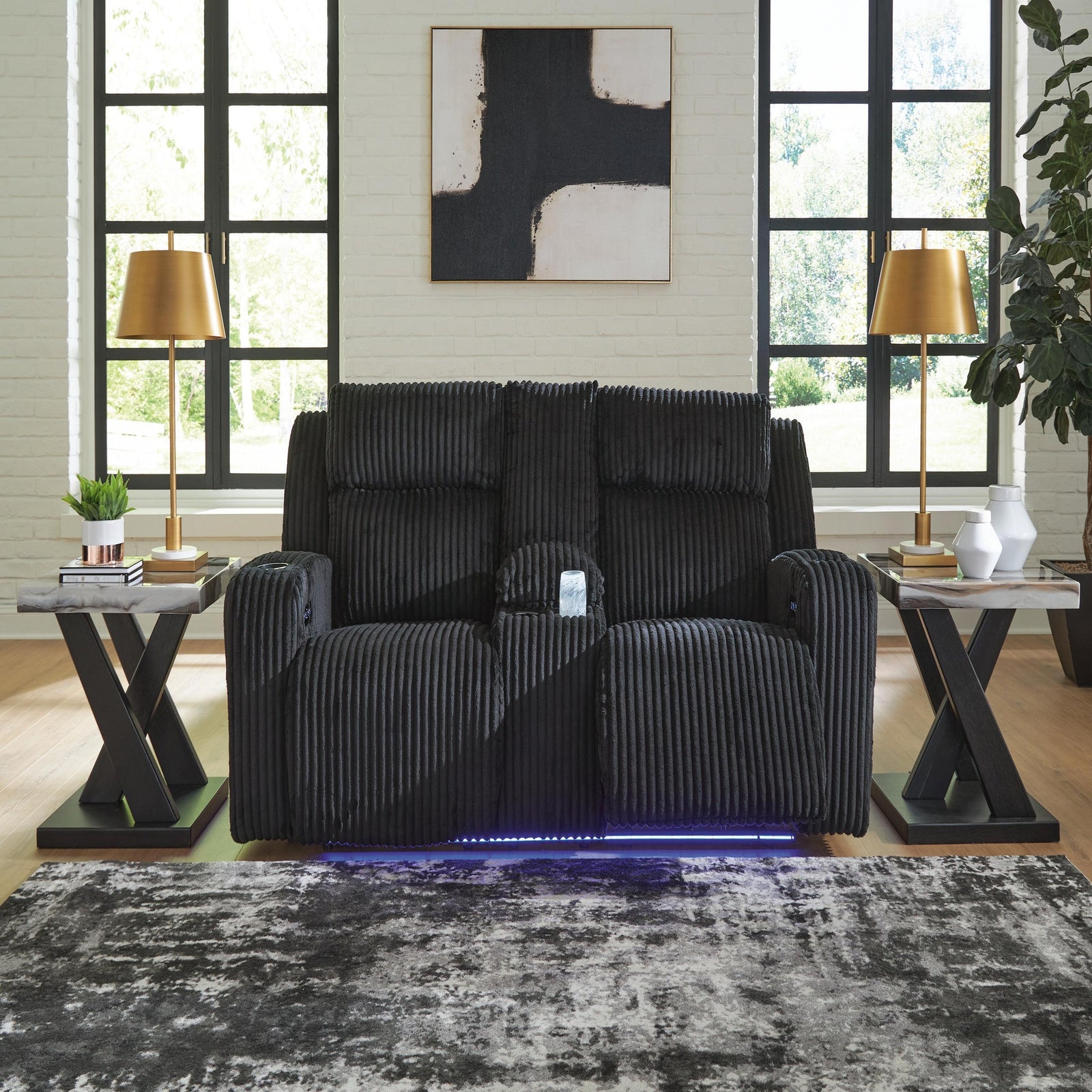 Belvarrow Power Reclining Loveseat with Console (PC64202-SI) - Image 2