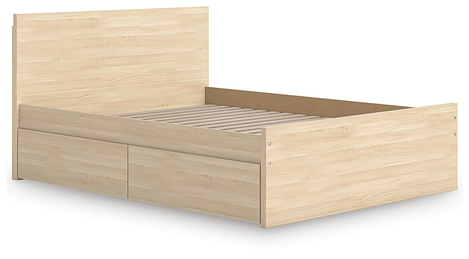 Onita Panel Platform Bed with 1 Side Storage - Natural (EB9632-SI) - Image 3