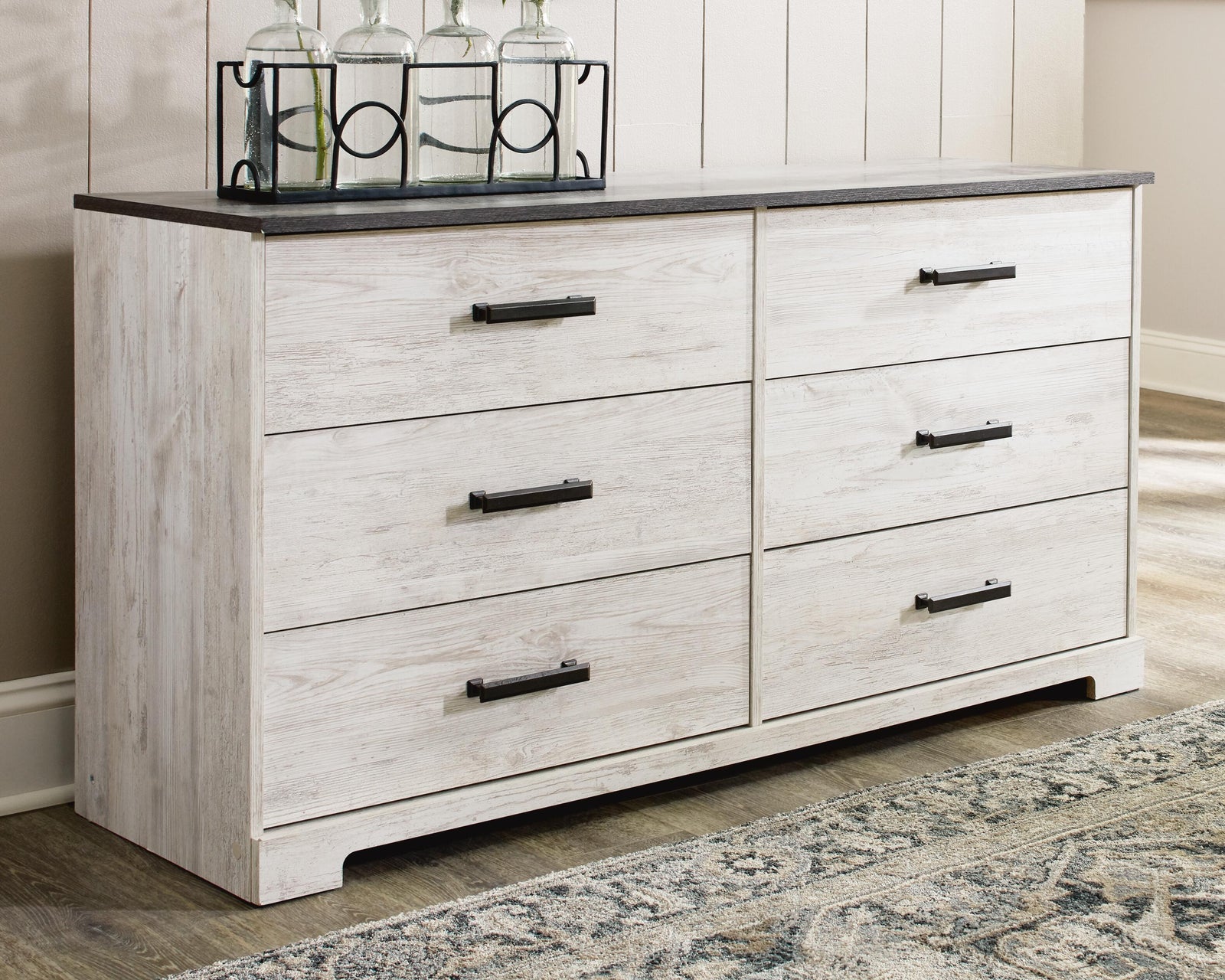 Shawburn Dresser - Whitewash/Charcoal Gray (EB4121-SI) - Image 2