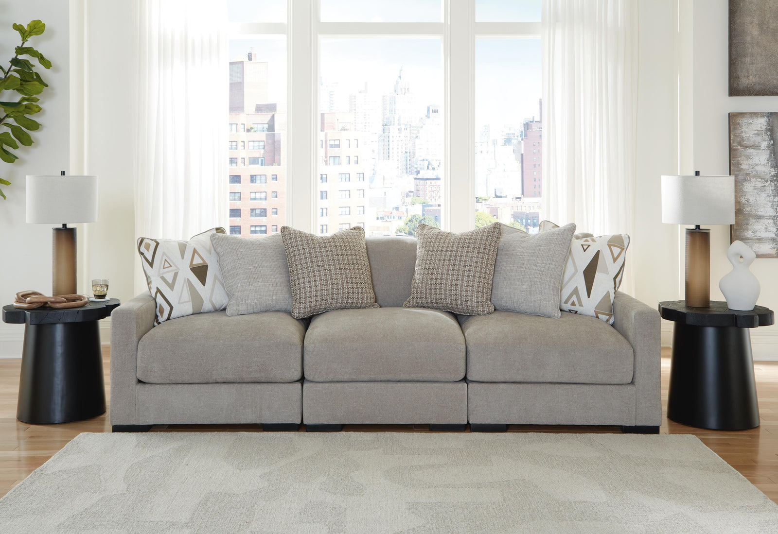 Aslan Court 3-Piece Sofa Sectional (20305-SI) - Image 2