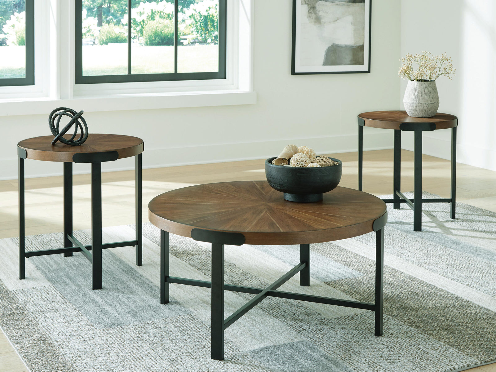Crosstrail Table (Set of 3) - Brown (T483-SI) - Image 2