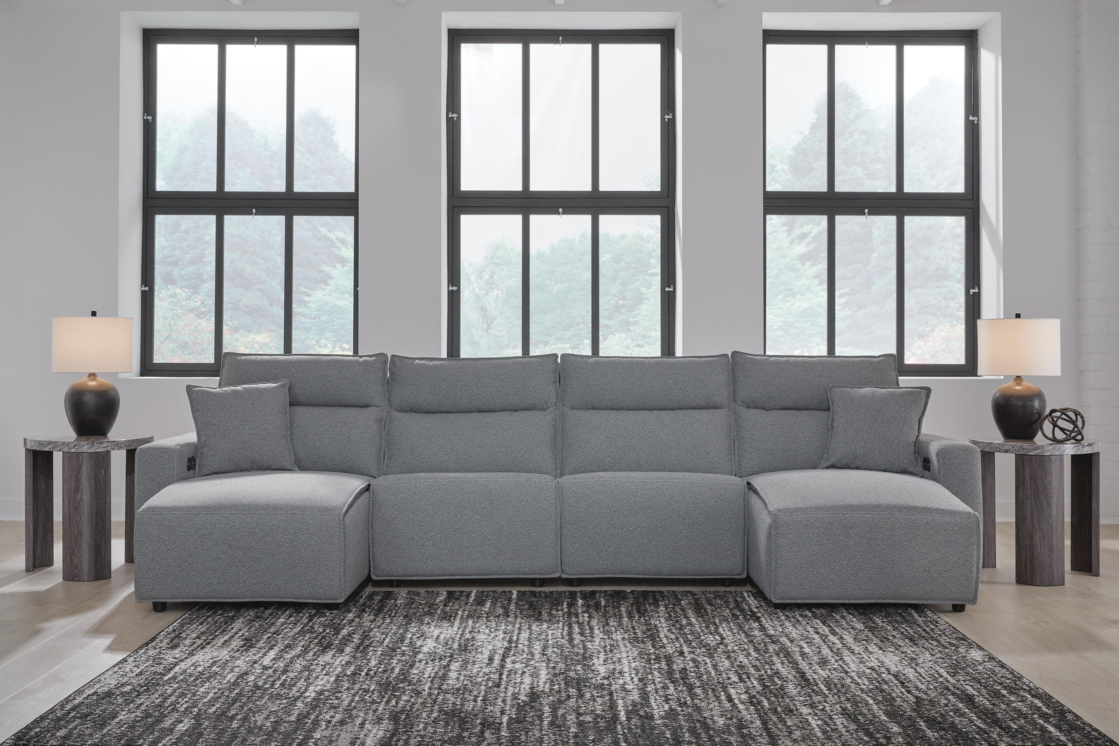 Modmax II 4-Piece Reclining Sectional with Double Chaise (65906-SI) - Image 2