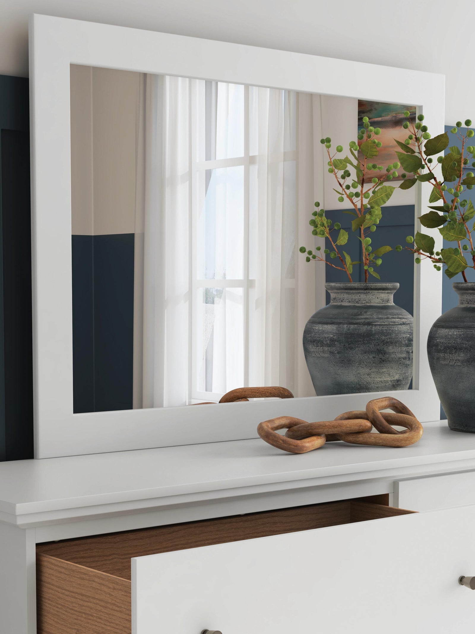 Bostwick Shoals Bedroom Mirror - White (B139-SI) - Image 4