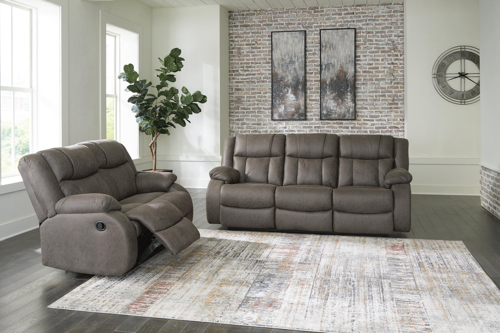 First Base Reclining Sofa, Loveseat and Recliner (68804-SI) - Image 23