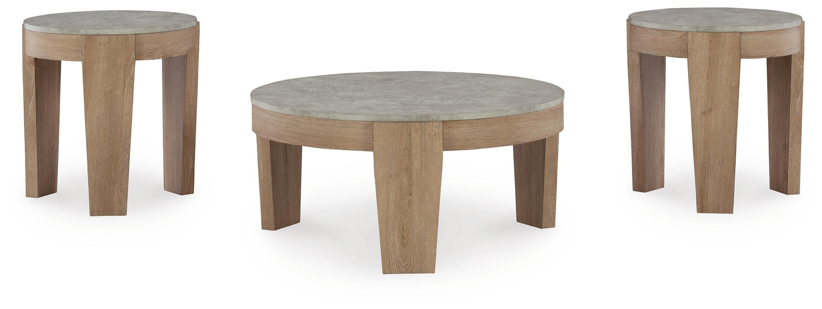 Guystone Table (Set of 3) - Light Brown (T237-SI) - Image 2