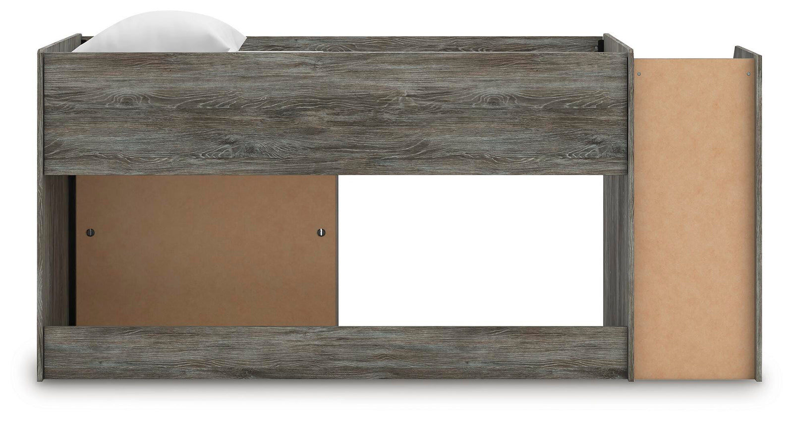 Frandern Loft Bed with Bookcase Storage (Youth) - Gray (B4480-SI) - Image 5