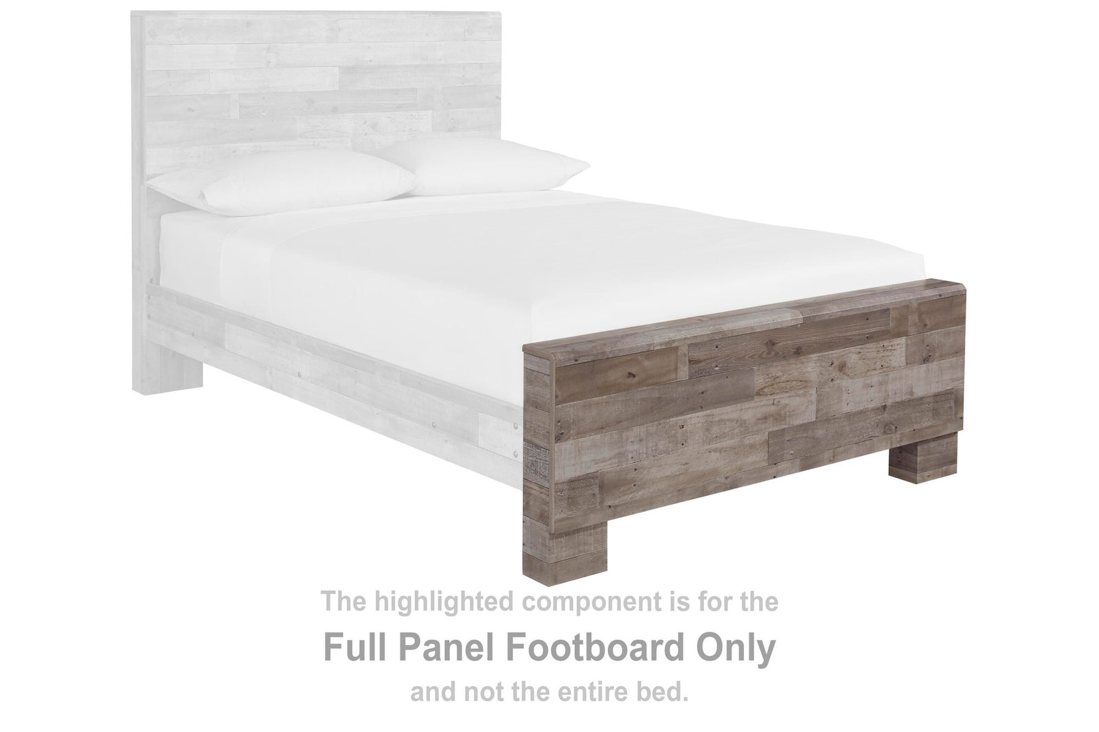 Effie Panel Footboard - Whitewash (B255-SI) - Image 9