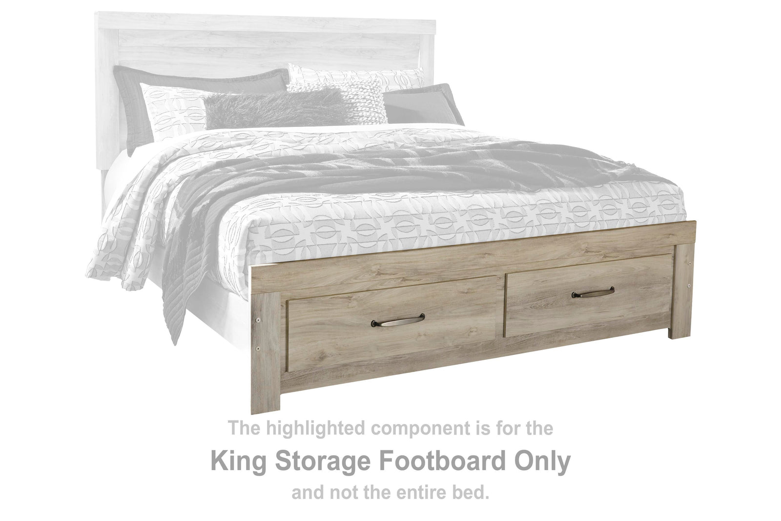 Bellaby Storage Footboard - Whitewash (B331-SI)