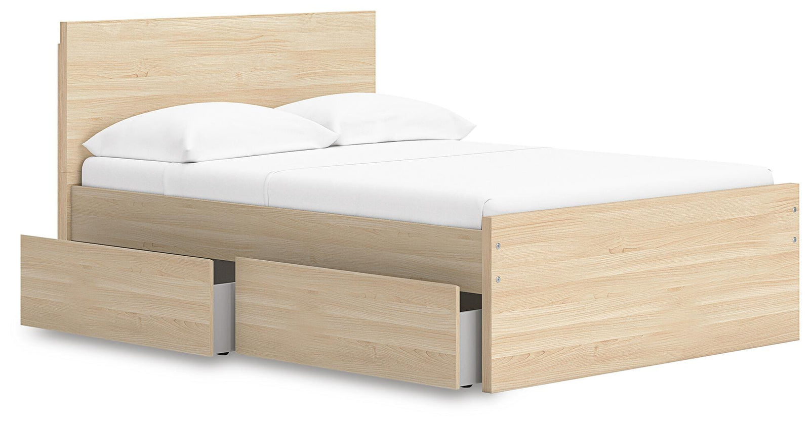 Onita Panel Platform Bed with 1 Side Storage (Youth) - Natural (EB9632-SI) - Image 2