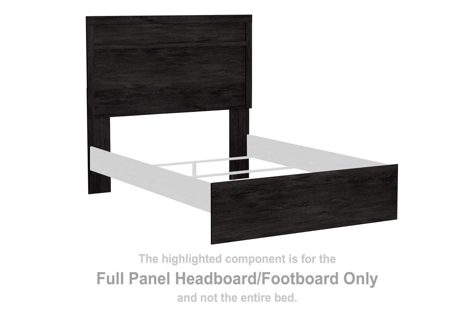 Belachime Panel Headboard/Footboard - Charcoal (B2589-SI)