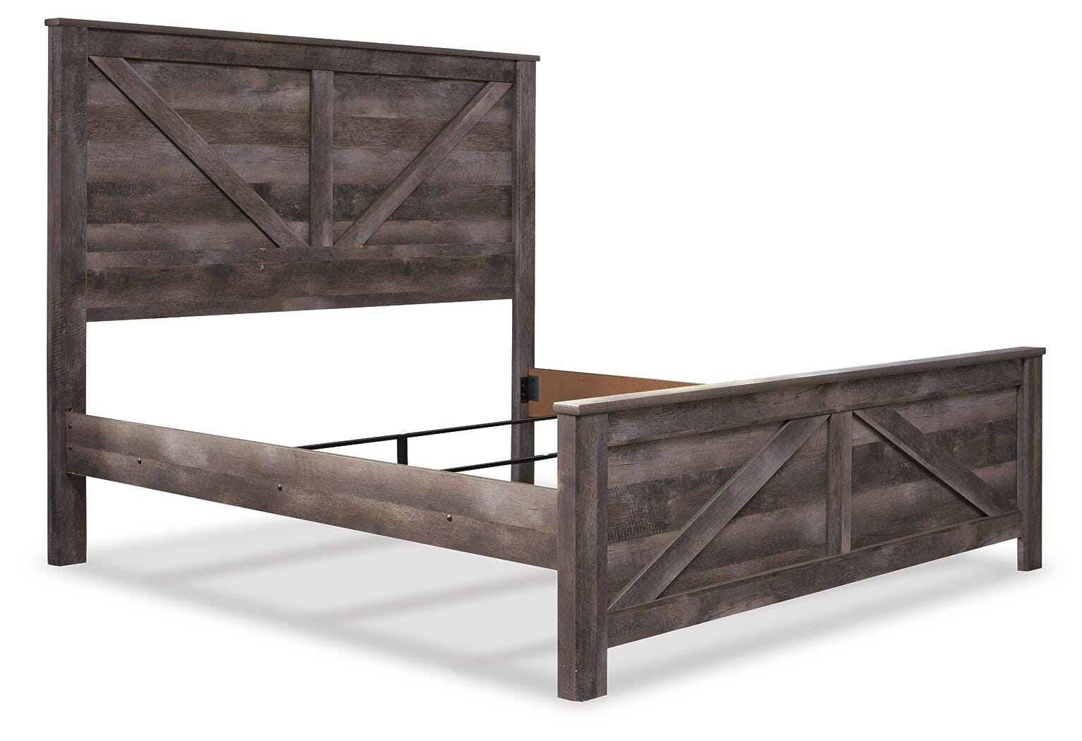Wynnlow Crossbuck Panel Bed, Dresser, Mirror and Nightstand - Gray (B440-SI) - Image 5