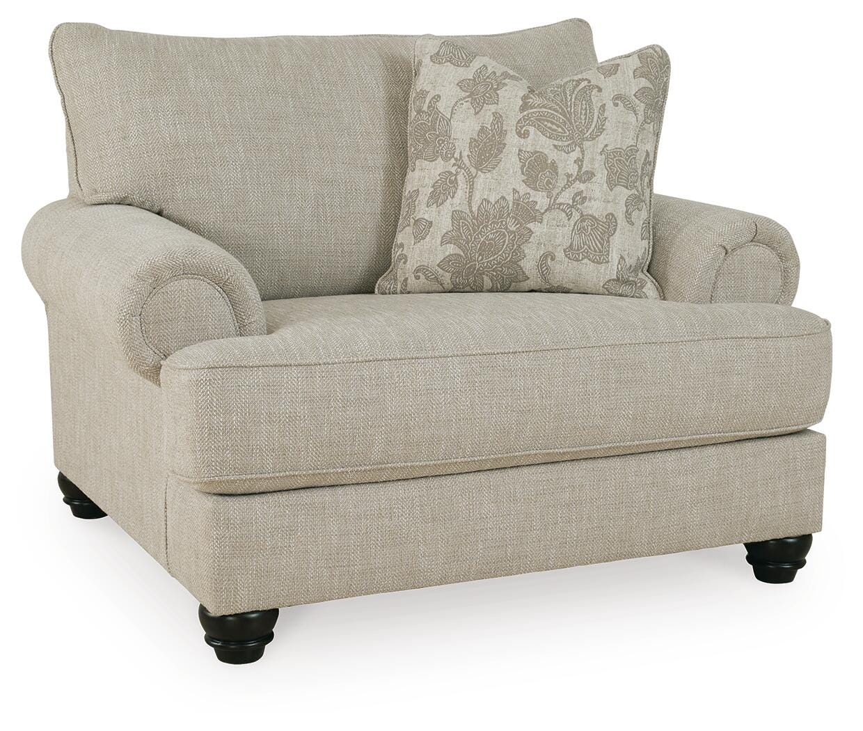 Asanti Oversized Chair and Ottoman (13201-SI) - Image 2