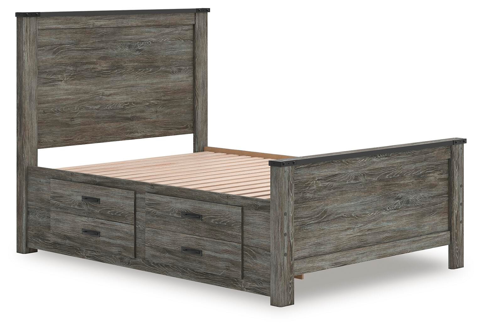 Frandern Panel Bed with Storage (Youth) - Black/Gray (B4480-SI) - Image 2
