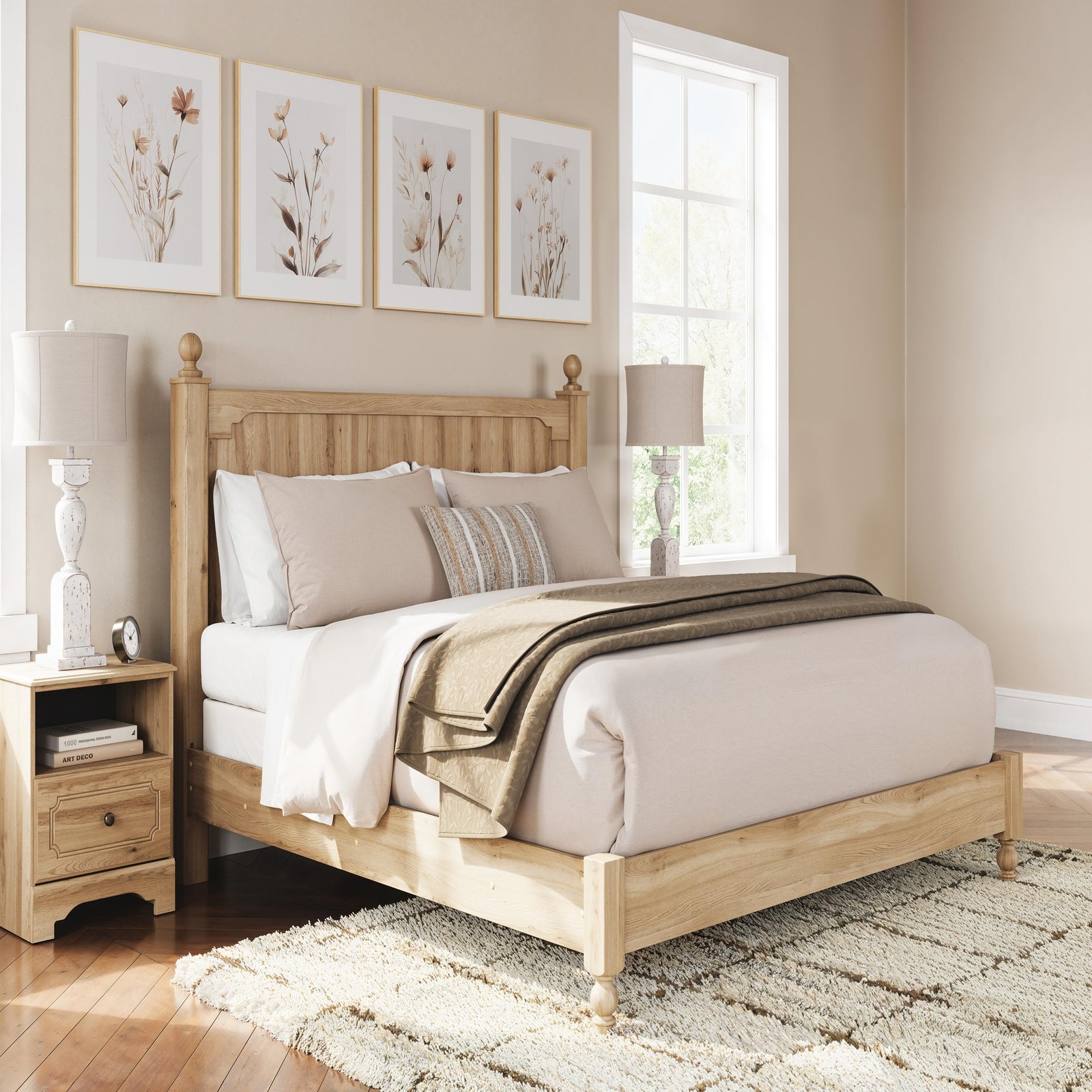 Aleaport King Panel Bed (PCB1075-SI) - Image 8