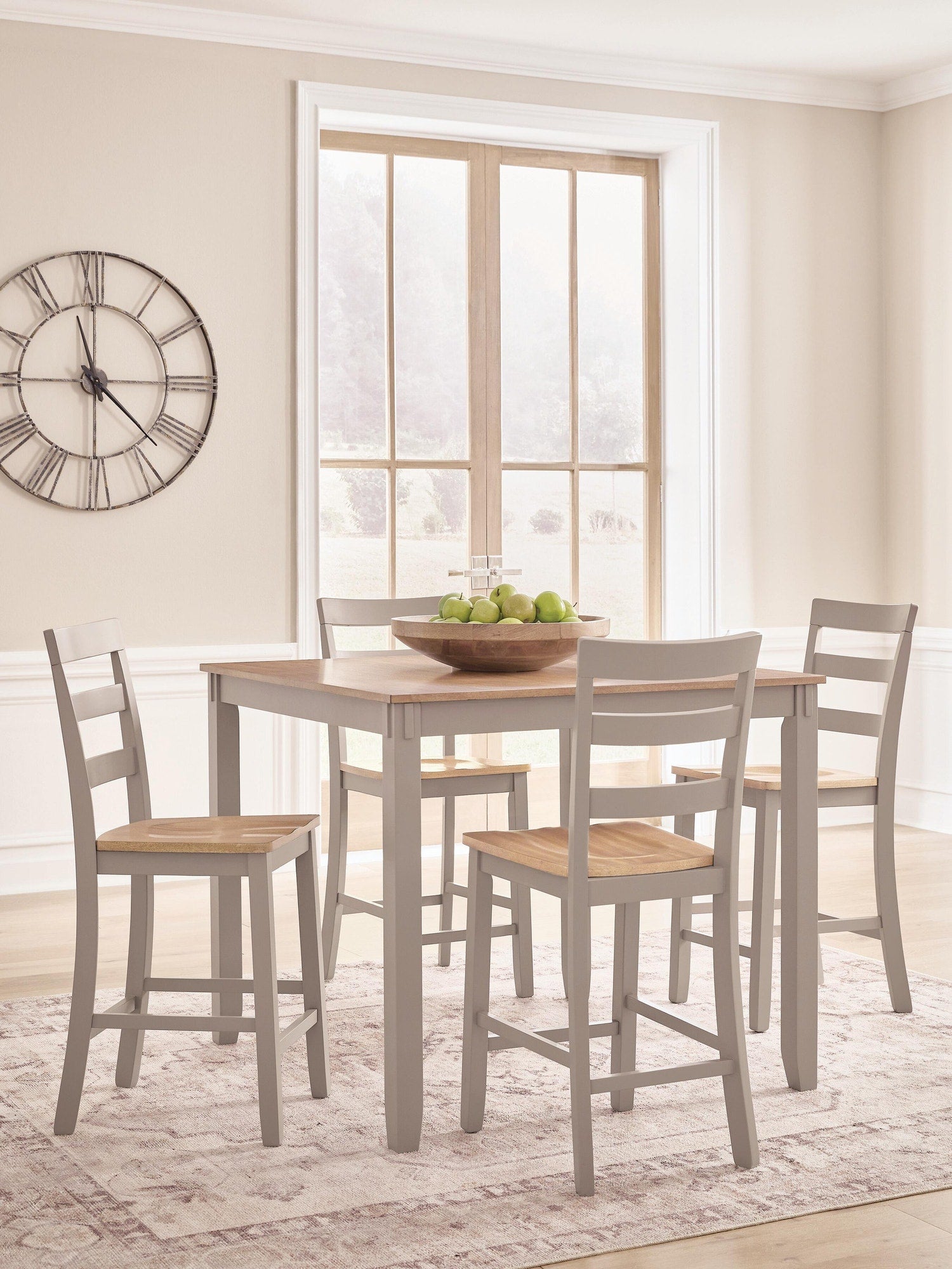 Harperfeld Counter Height Dining Table and 4 Counter Stools (PCD403-SI) - Image 2
