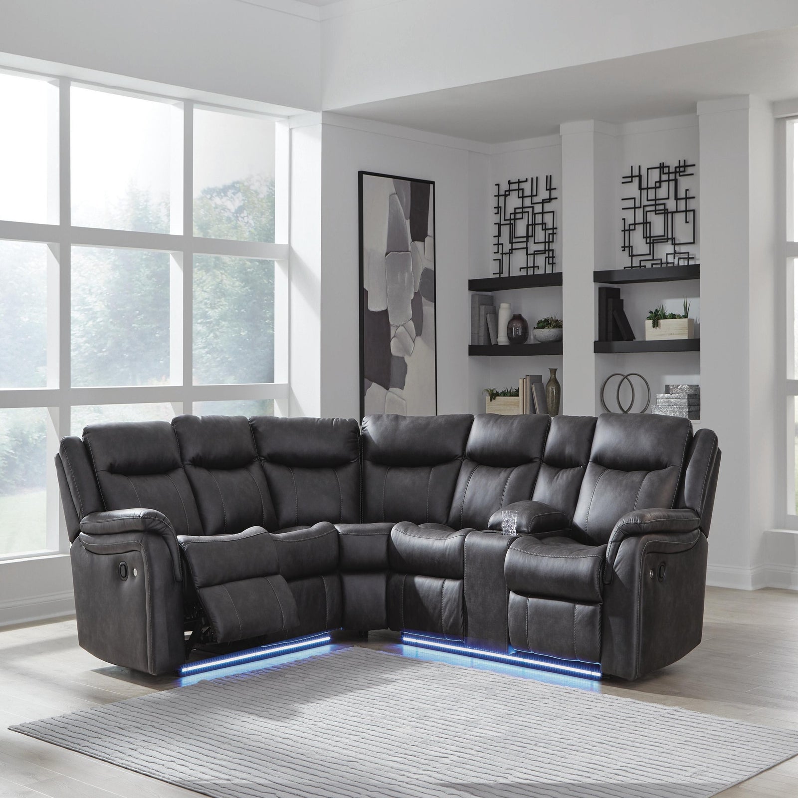Sultan Meadow 2-Piece Reclining Sectional (PC13001-SI) - Image 2
