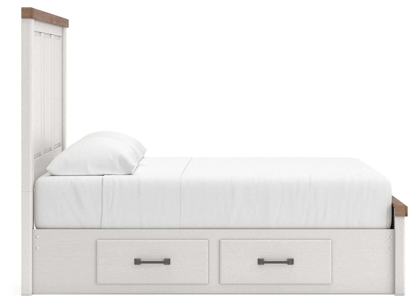 Savonport Panel Storage Bed - White/Brown (B4615-SI) - Image 5