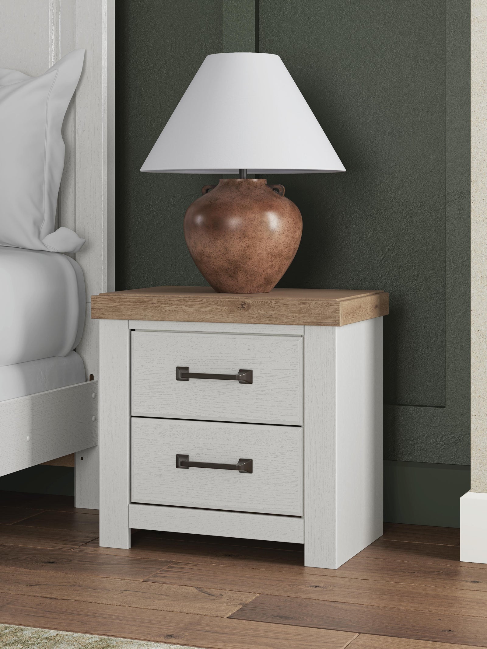 Savonport Nightstand - White/Brown (B4615-SI) - Image 9