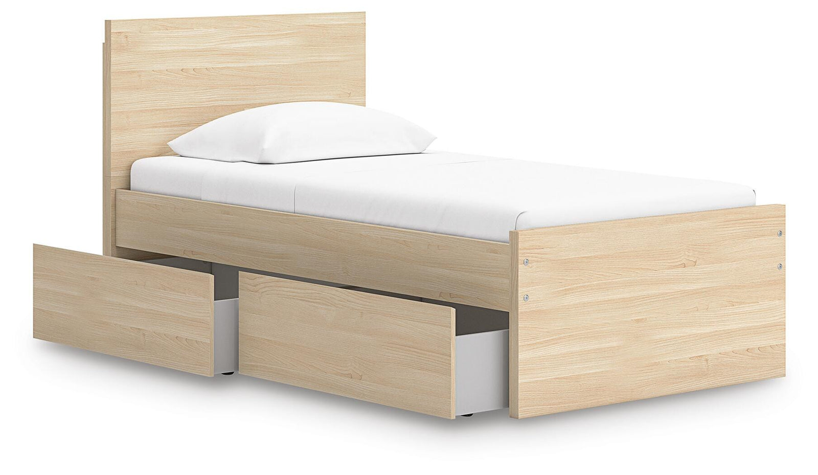 Onita Panel Platform Bed with 1 Side Storage (Youth) - Natural (EB9632-SI) - Image 2