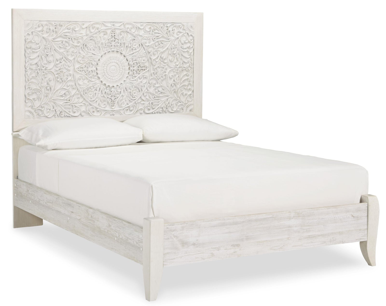 Paxberry Panel Bed, Dresser, Mirror and Chest - Whitewash (B181-SI) - Image 3