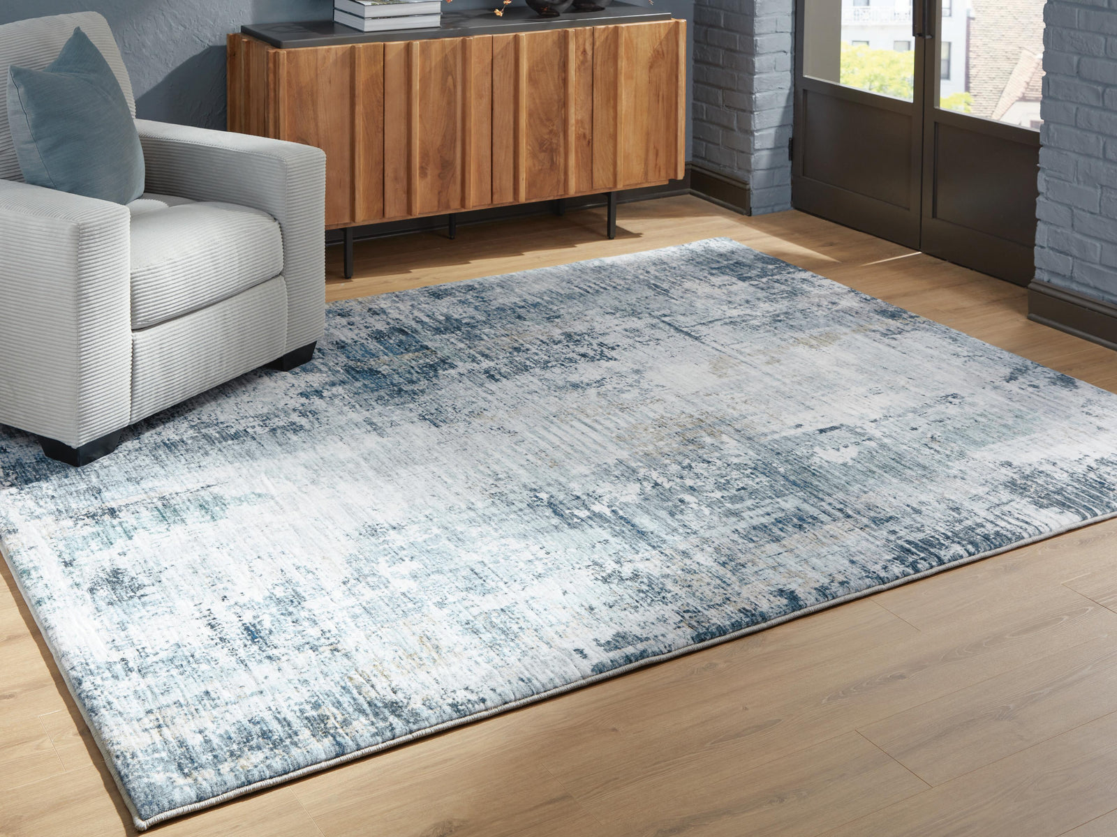 Arlenmont 76 X 96 Memory Foam Area Rug (R40748-SI) - Image 2