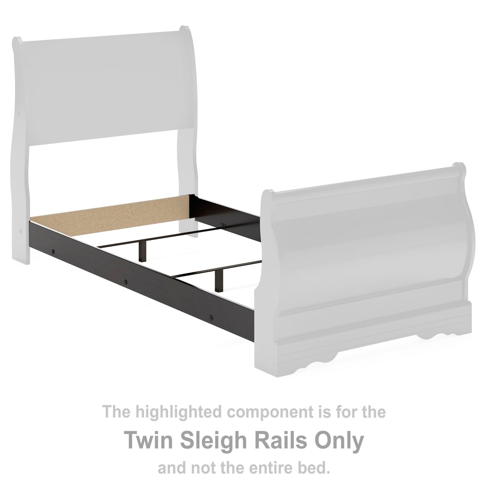 Huey Vineyard Sleigh Rails (Youth) - Black (B128-SI)