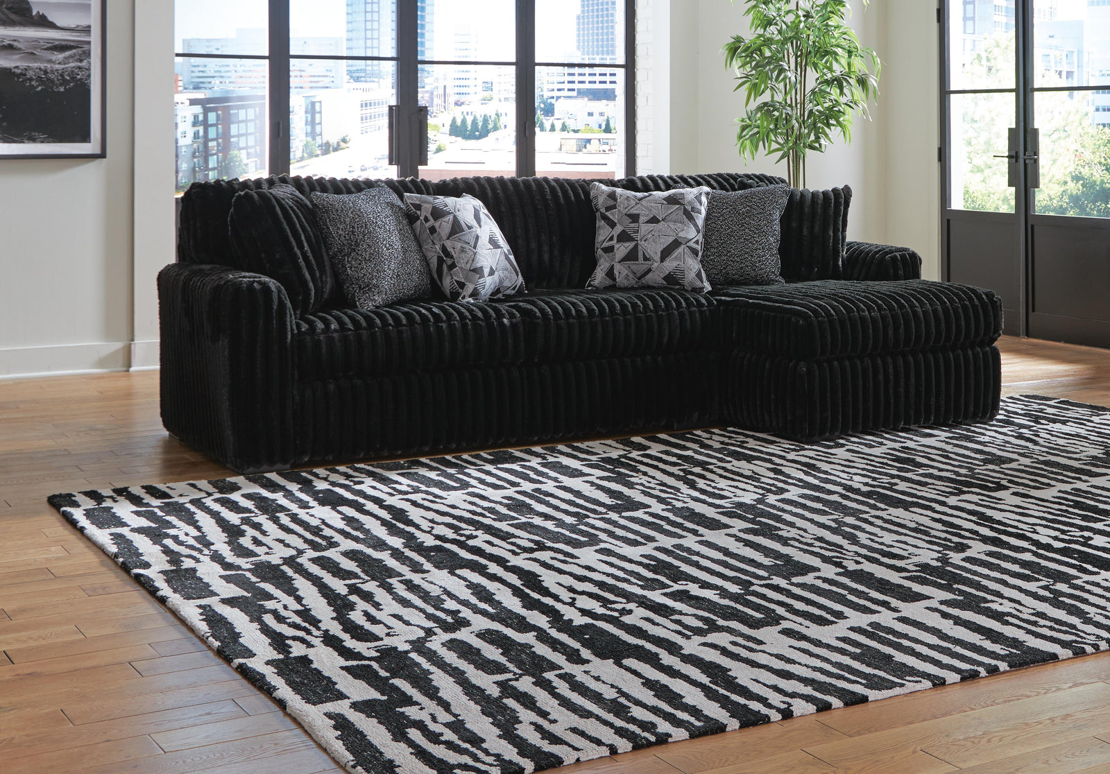 Midnight-Madness 3-Piece Sectional with Chaise (98103-SI) - Image 2