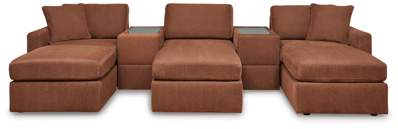 Modmax 5-Piece Sectional and 3 Ottomans (92102-SI)