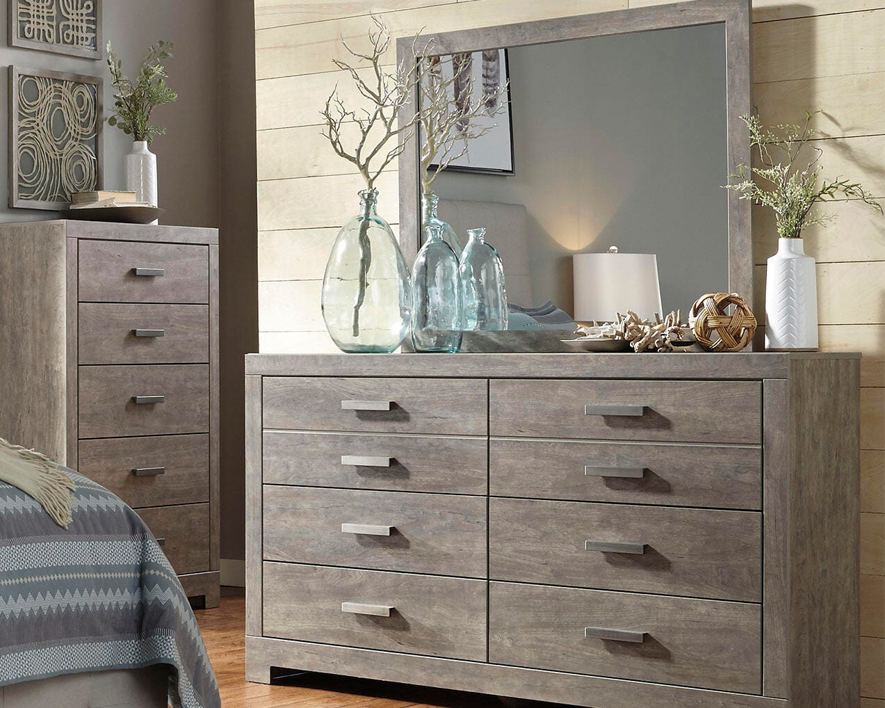 Culverbach Dresser and Mirror - Gray (B070-SI) - Image 2