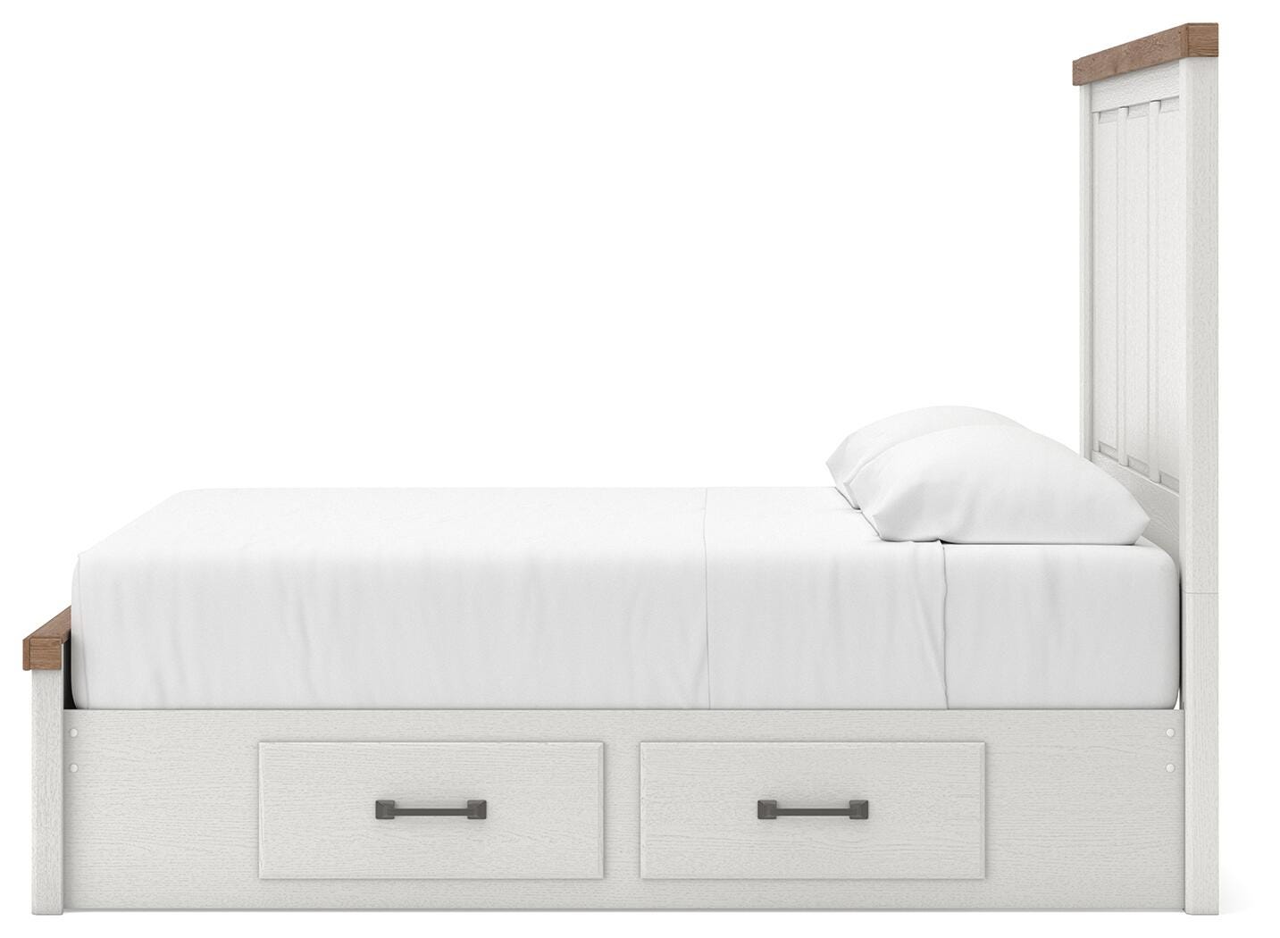 Savonport Panel Storage Bed - White/Brown (B4615-SI) - Image 7