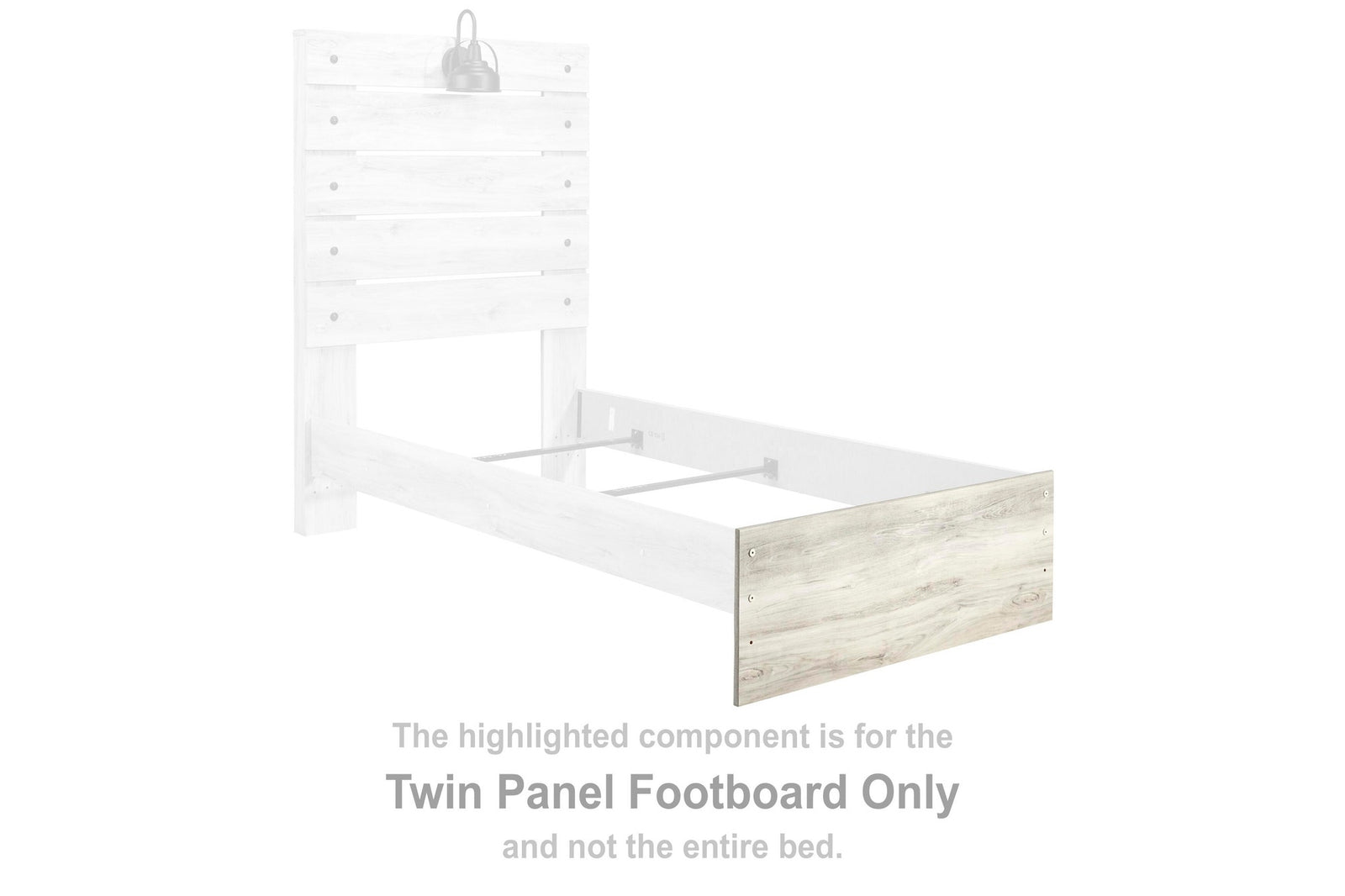 Cambeck Panel Footboard - Whitewash (B192-SI) - Image 2