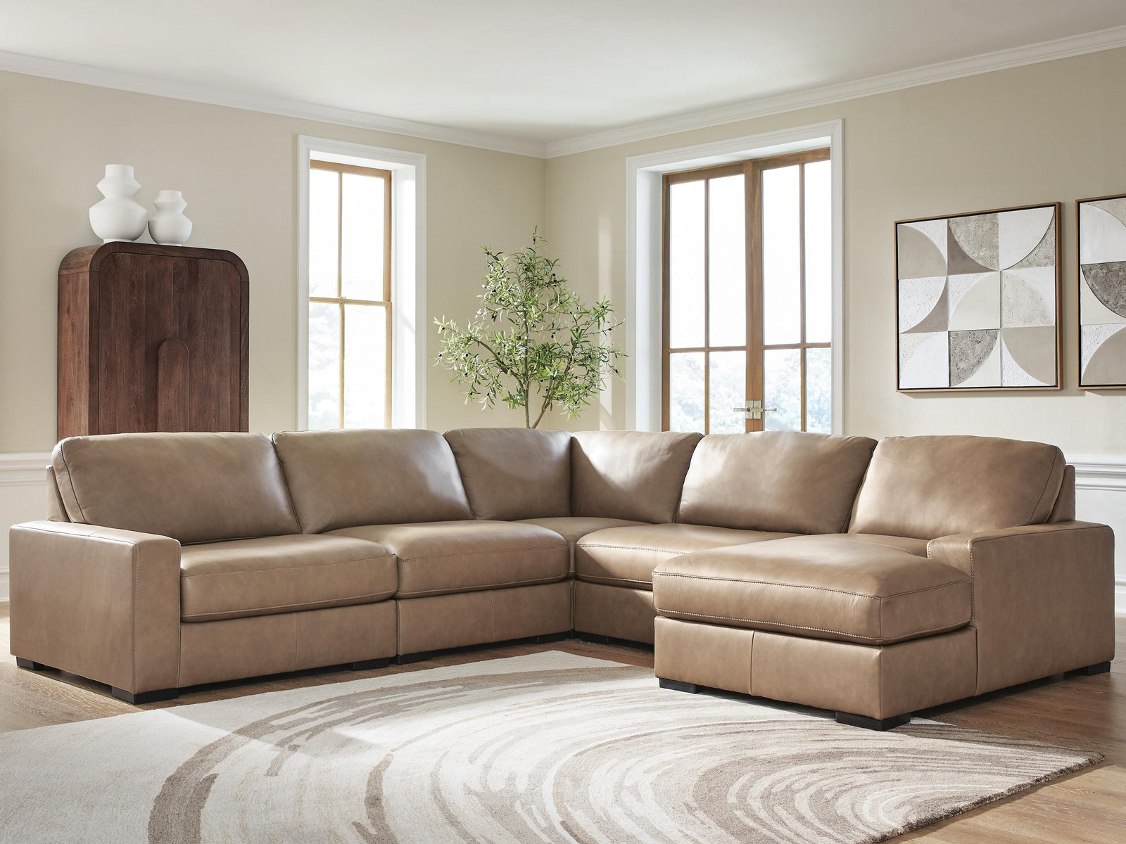 Veronella 5-Piece Sectional with Chaise (76106-SI) - Image 2